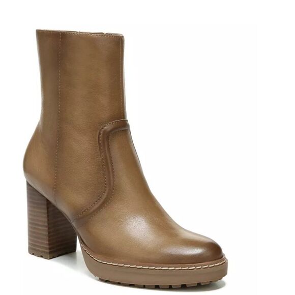 NATURALIZER CATIE WOMENS LEATHER HEELS MID-CALF BOOTS - Picture 5 of 10